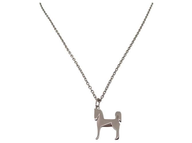Hermès Collier Hermes Panache Argenté 