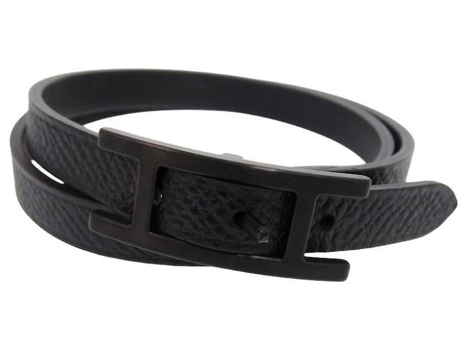 Hermès Bracciale Behapi Double Tour Hermes Nero 