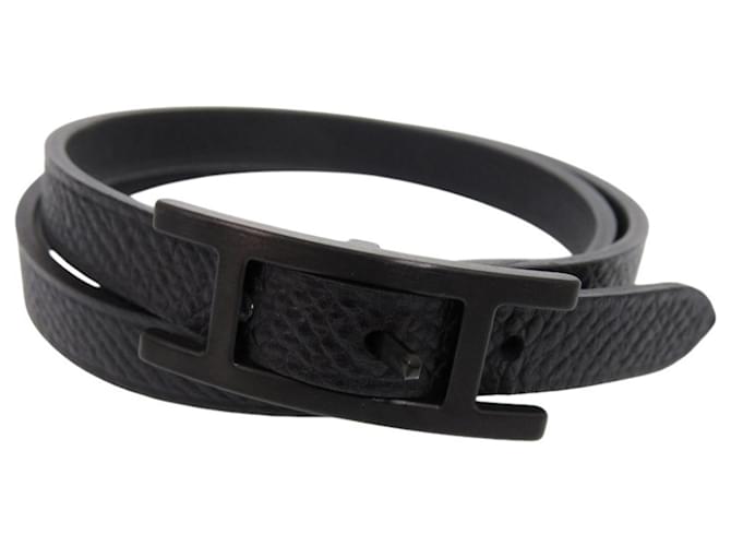 Hermès Hermes Behapi Double Tour Armband Schwarz 