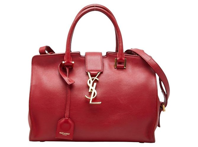 Saint Laurent Baby Monogram Cabas Handtasche Rot