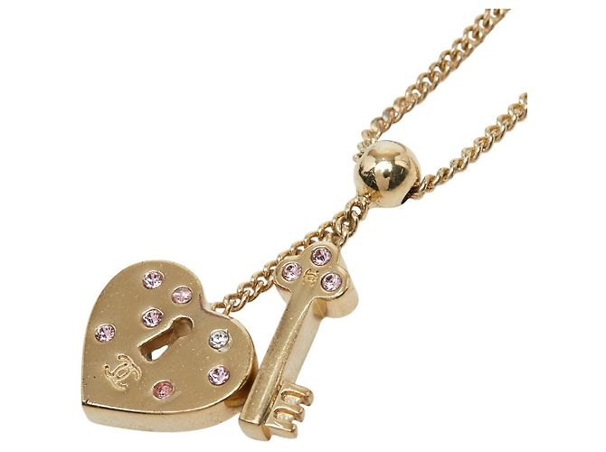 Collana Chanel Coco Mark Heart Key Rosa