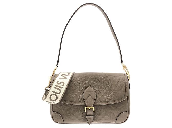 Borsa a tracolla Louis Vuitton Monogram Empreinte Diane Marrone