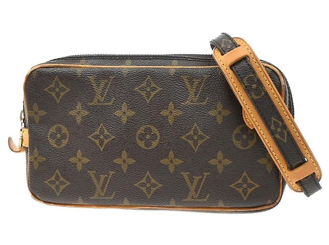 Louis Vuitton Pochette Marly Bandouliere Monogram Canvas medium Marrom