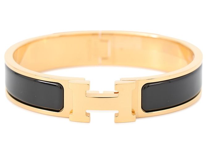 Hermès Bracciale Hermes Click H con charm Nero D'oro 