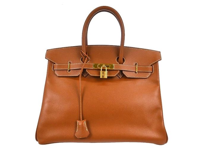 Hermès Hermes Birkin Gold Courchevel com Gold Hardware 35 Dourado