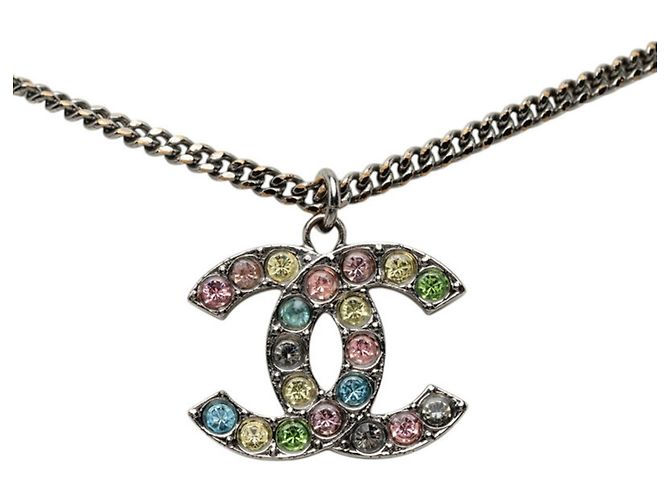 Chanel Coco Mark Halskette Silber 