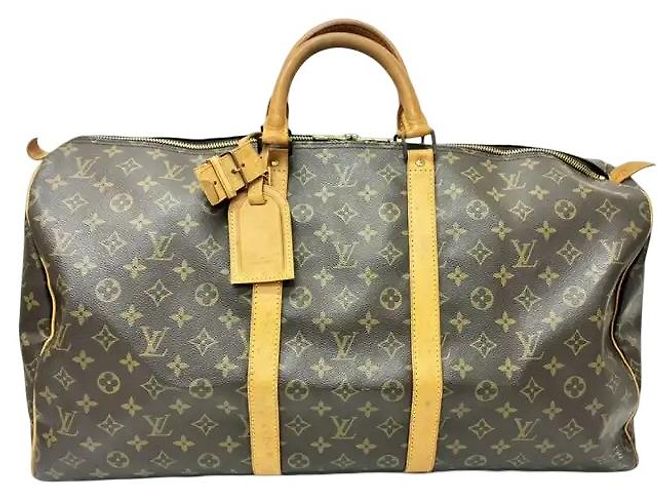 Louis Vuitton Keepall Canvas 55 Marrom