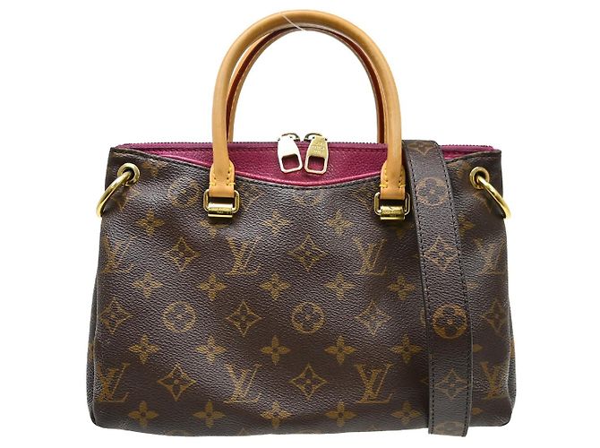 Borsa Louis Vuitton Pallas Tote Monogram Canvas with Leather BB Marrone