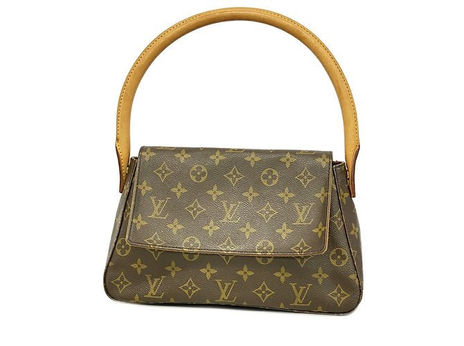 Borsa a tracolla Mini Looping Monogram Louis Vuitton Marrone