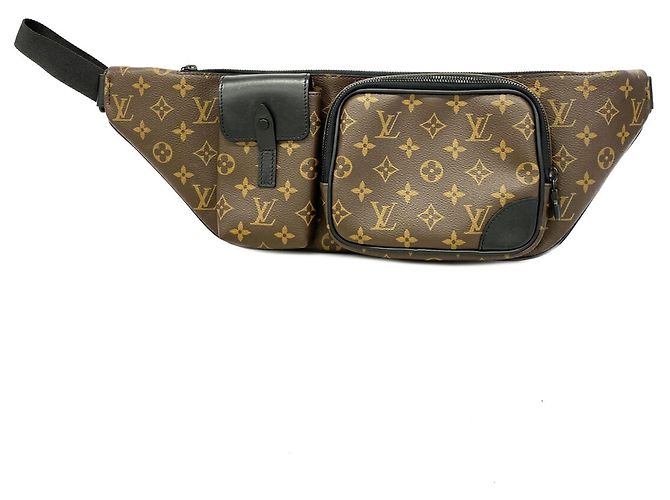 Sac banane Louis Vuitton Monogram Macassar Christopher Marron