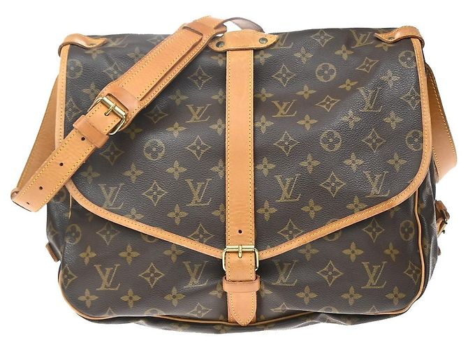Louis Vuitton Saumur Monogram Canvas 35 Marron