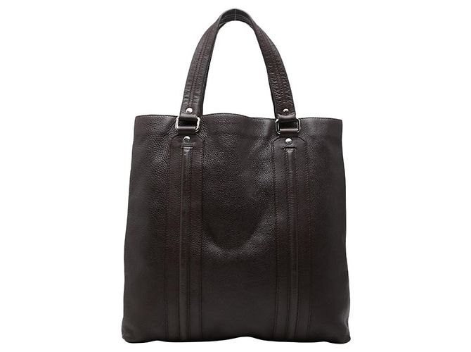 Saco Tote Gucci em couro castanho Marrom