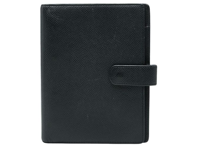 Louis Vuitton Taiga Agenda MM Notebook Cover Black