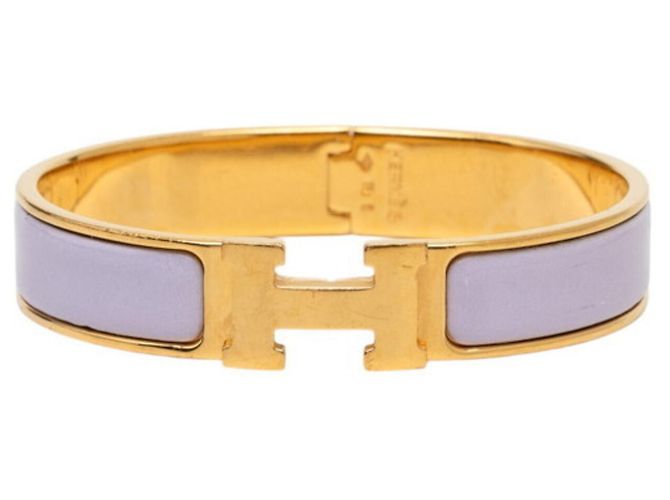 Hermès Hermes Click H PM Bracelet Bangle Golden Purple