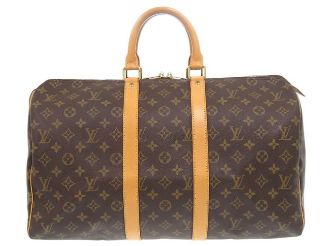 Bolso Boston Louis Vuitton Keepall 45 Monogram Castaño Monograma