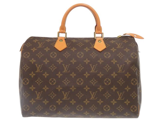 Sac à main Louis Vuitton Speedy 35 Monogram Marron Monogramme