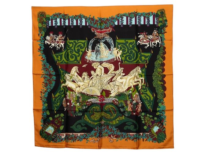 Hermès Pañuelo Hermes Carre 90 LE PARADIS DU ROY Multicolor