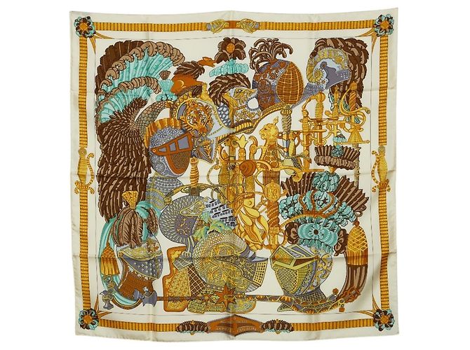 Hermès Pañuelo Hermes Carre 90 ARMETS en PANACHE Multicolor