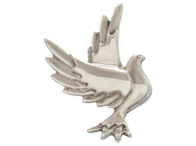 Tiffany & Co. Peace Bird Brosche von Paloma Picasso Silber