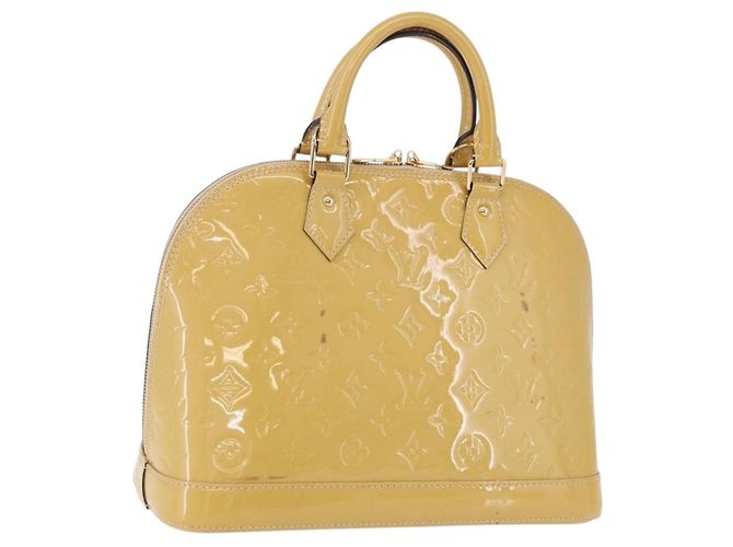 Sac à main LOUIS VUITTON Monogram Vernis Alma PM Galet LV Auth 192614