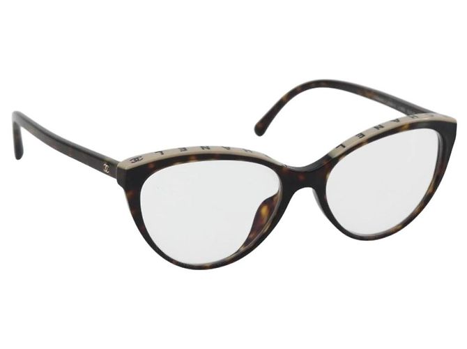 Gafas de sol CHANEL estampado carey de plástico marrón CC Auth BA14129 Castaño