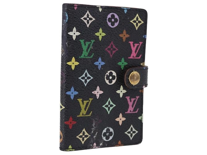 LOUIS VUITTON Multicolor Carnet de Val Mini Agenda M92652 LV Auth bs36442 Black
