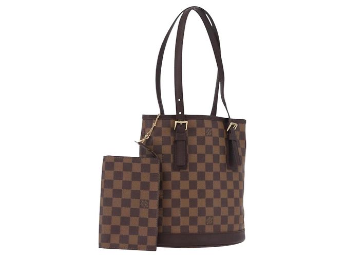 Borsa a tracolla LOUIS VUITTON Damier Ebene Marais N42240 LV Auth 193965V