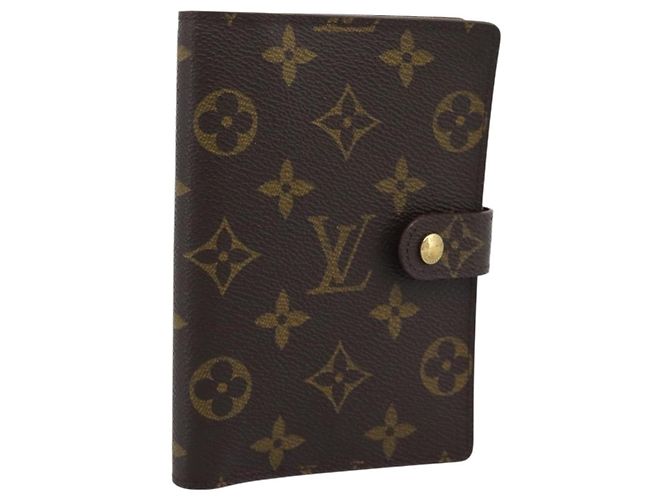 LOUIS VUITTON Monogram Agenda PM Day Planner Cover R20005 LV Auth BA14730