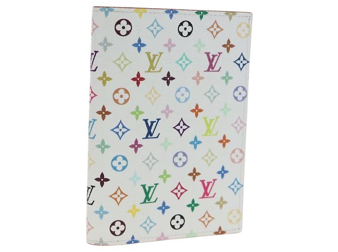 LOUIS VUITTON Multicolor Couverture Passport Case White M14178 Auth 193868SM Weiß