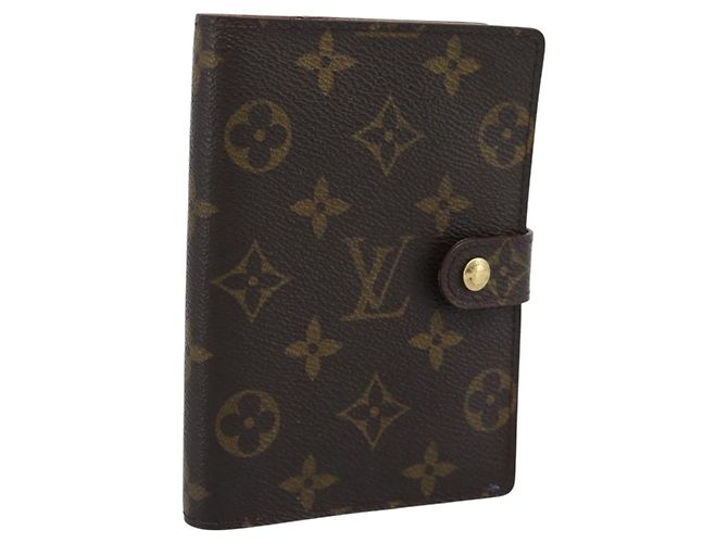 LOUIS VUITTON Monogram Agenda PM Day Planner Cover R20005 LV Auth 195154