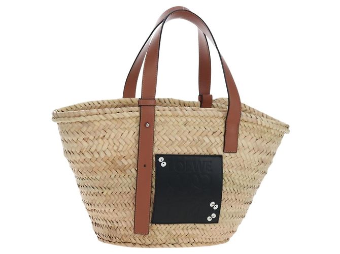 LOEWE Studio Ghibli My Neighbor Totoro Basket Medium Soot Sprites Auth 167475SAM Marron Beige