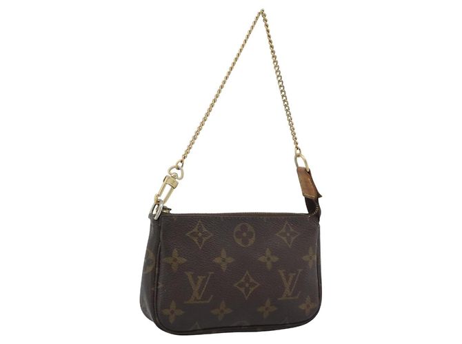 LOUIS VUITTON Monogram Mini Pochette Accessoires Pouch N41667 LV Auth bs36566