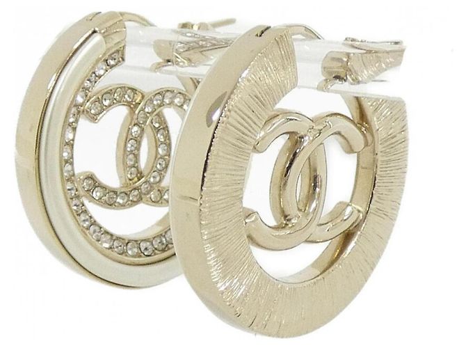 Orecchini a cerchio Chanel AB6732 Bianco D'oro