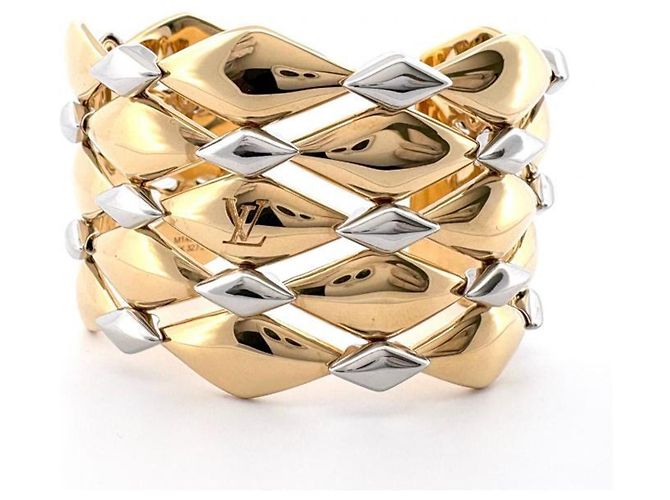 Louis Vuitton Maltage Studs Armreif Silber Golden