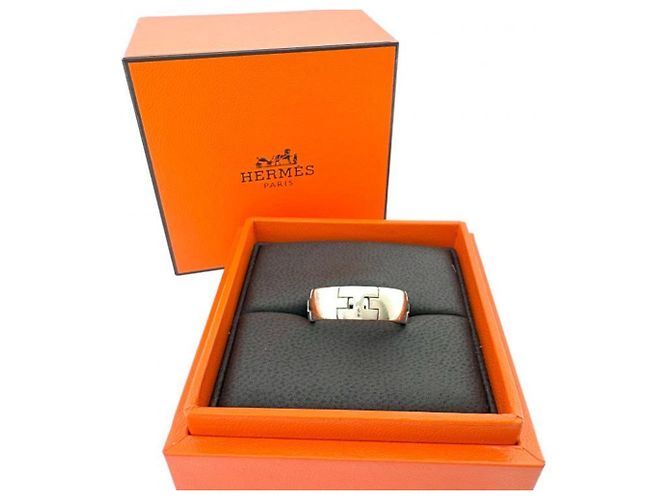 Hermès HERMES Hercules Ring aus 18K Weißgold Silber