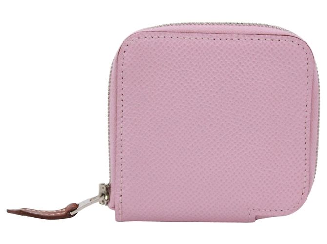 Hermès Monedero Hermes Azap Compact de seda Rosa