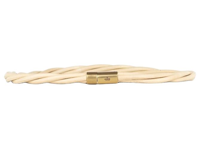 Gucci by Tom Ford 2000s Twisted Cable Belt Beige