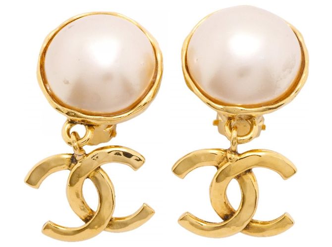 Orecchini a clip Chanel placcati oro D'oro