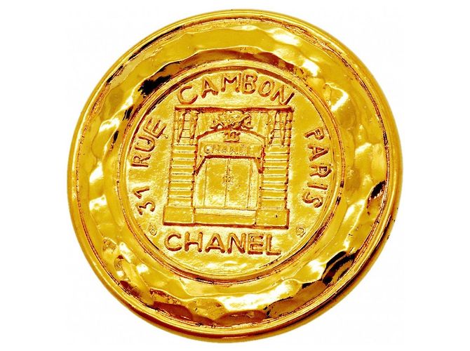 Chanel vergoldete Brosche Golden