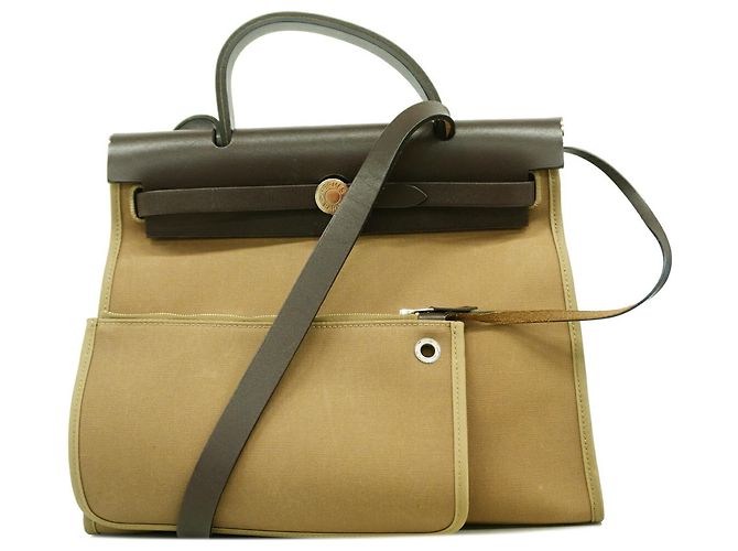 Hermès Bolsa Hermes Herbag Zip PM Marrom