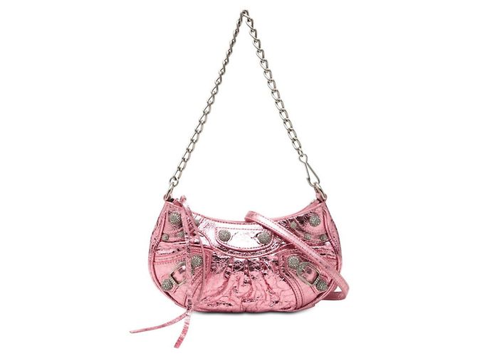 Borsa a catena Balenciaga Le Cagole Mini Argento