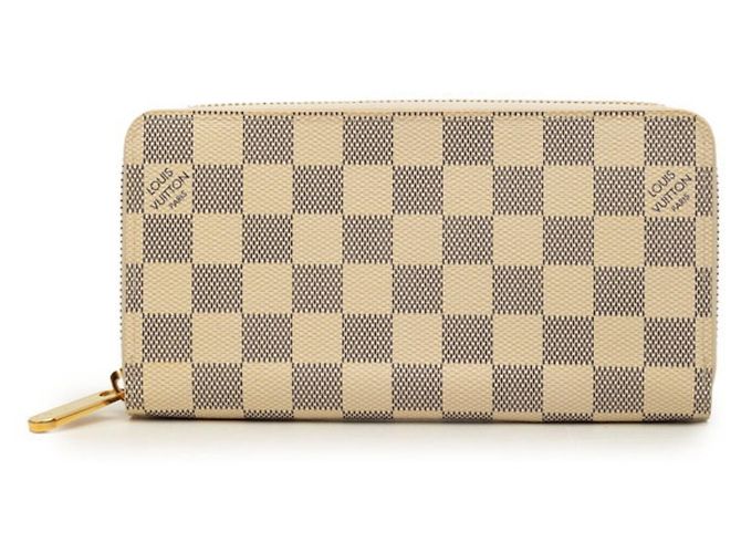 Louis Vuitton Damier Azur Zippy Wallet Weiß