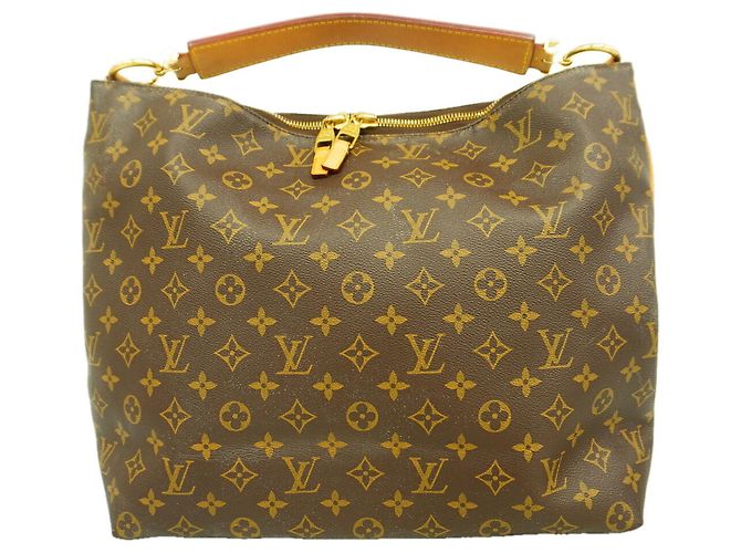 Bolso de hombro Louis Vuitton Monogram Suli MM Castaño