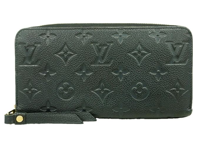 Louis Vuitton Monogram Empreinte Zippy Wallet Black