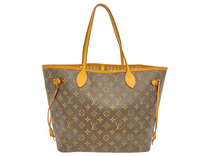 Borsa Tote Louis Vuitton Monogram Neverfull MM Marrone