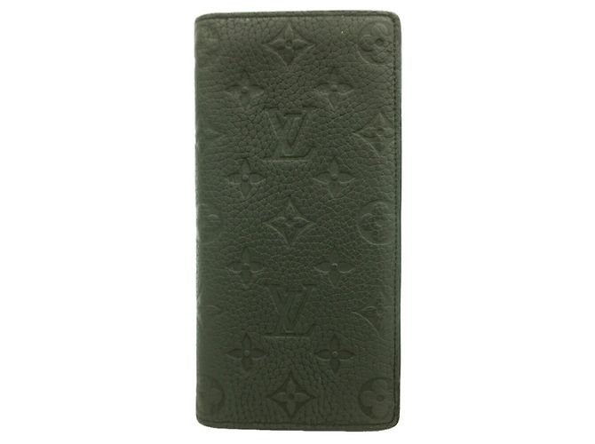 Louis Vuitton Monogram Taurillon Portefeuille Brazza Long Wallet Nero