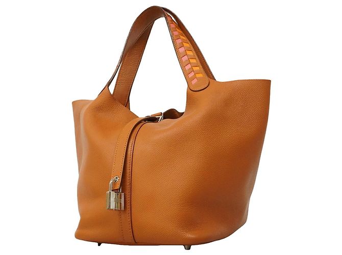 Hermès Borsa Hermes Picotin Lock MM Tressage D'oro