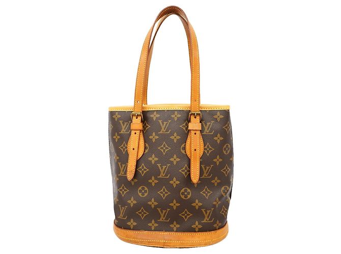 Saco Tote Louis Vuitton Monogram Bucket PM Marrom
