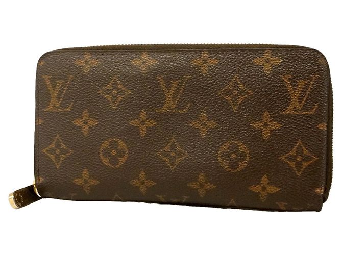 Louis Vuitton Monogram Zippy Wallet M60017 Castaño