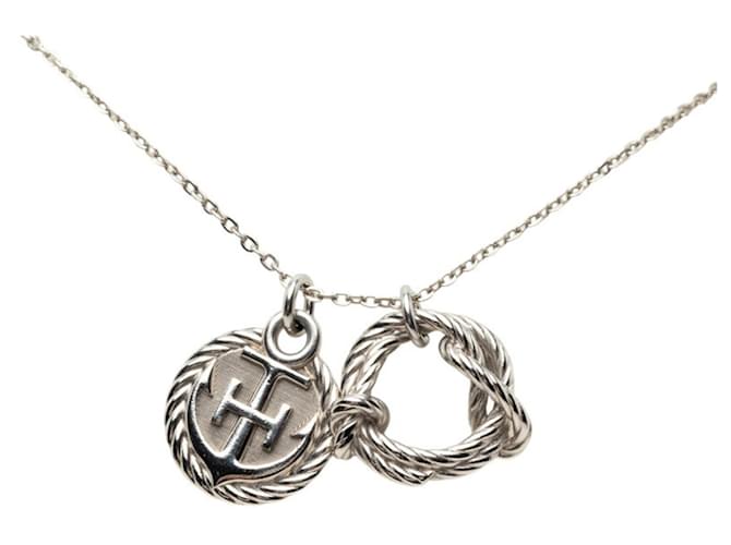 Hermès Collana Hermes Silver Cordage Rope Argento 